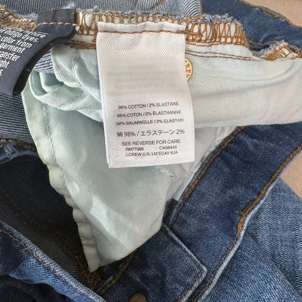 J. Crew Slim Broken In Boyfriend Jeans Womens Size 32P Blue Denim High Rise